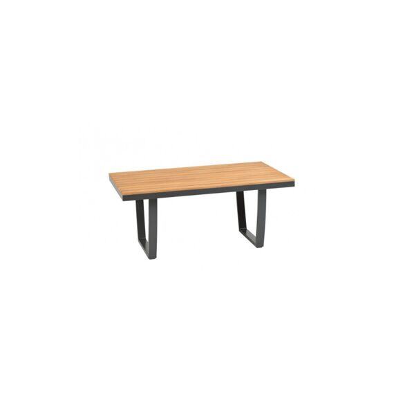 Valencia Lounge Tafel Alu/Teak 105X60Cm