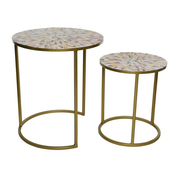 Tafel Ijzer Dia40-H45Cm Goud/Kleur(En)