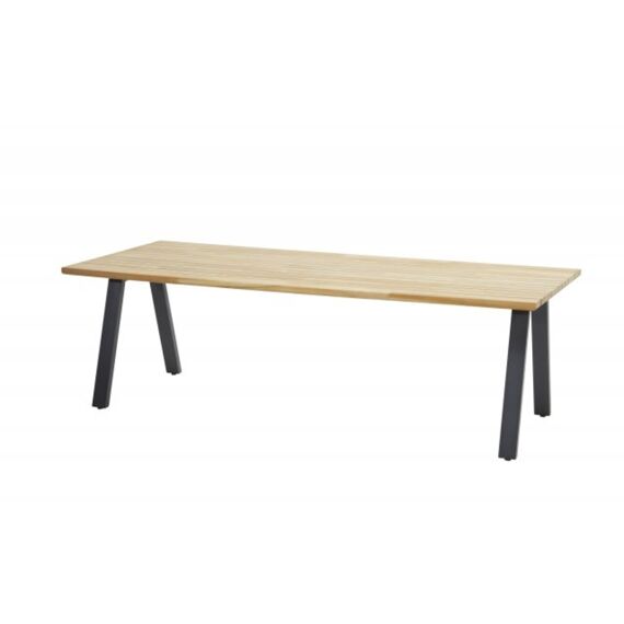 4 Seasons Ambassador Table Top Natural Teak 240 X 100 Cm + Set Of Legs Alu