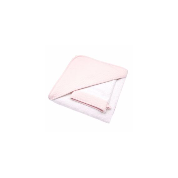 Poetree Chevron Light Pink Badcape En Washandje