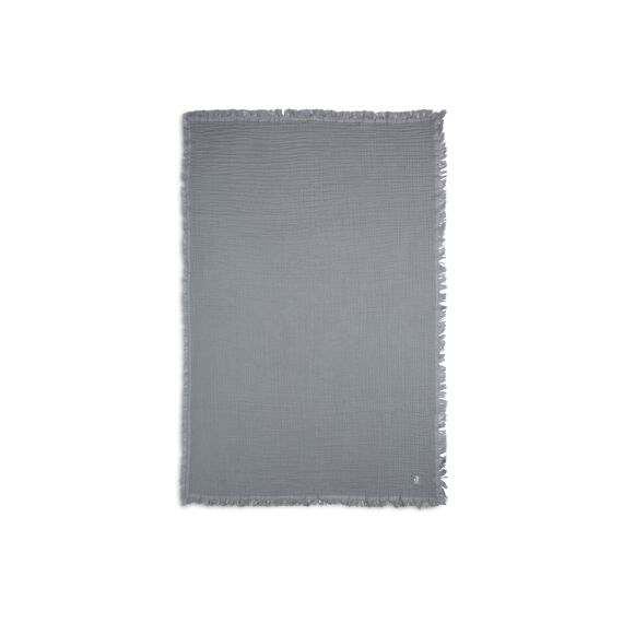 Jollein Muslin Fringe Deken 75X100Cm Storm Grey