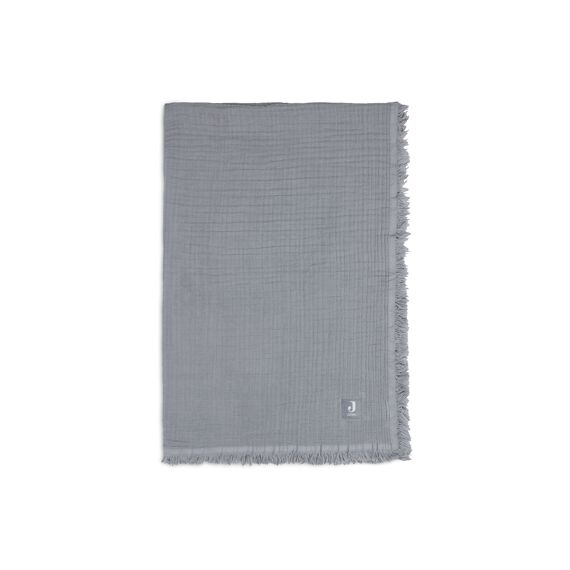 Jollein Muslin Fringe Deken 75X100Cm Storm Grey