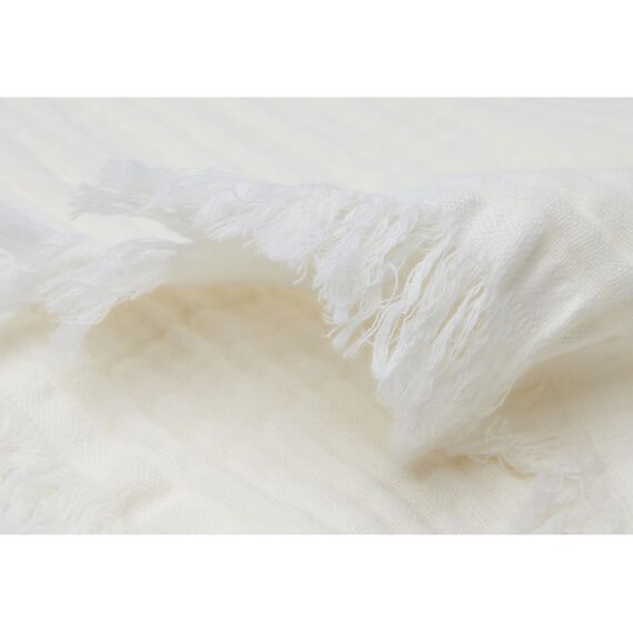 Jollein Muslin Fringe Deken 75X100Cm Ivory
