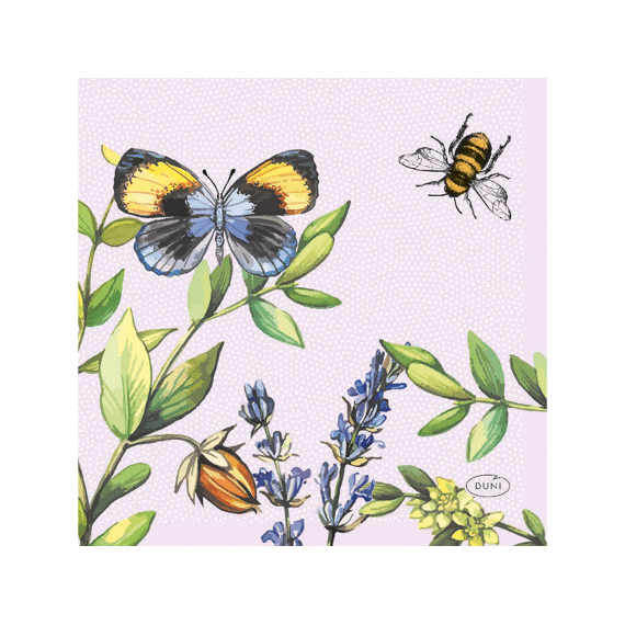 Duni Serviet 24X24Cm 20 St. Cherry Butterflies