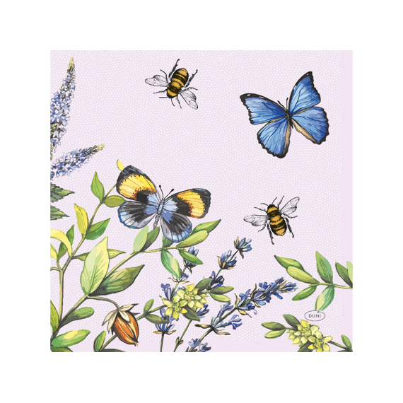 Duni Serviet 33X33Cm 20 St. Cherry Butterflies
