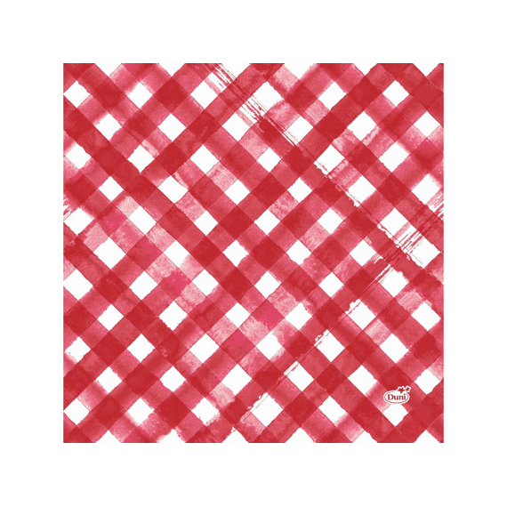 Duni Serviet 33X33Cm 20 St. Red Checks