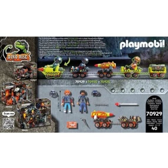 Playmobil 70929 Dino Mine Raket Kart