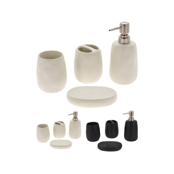 Badkamer Set Stoneware 4-Delig 2Ass.