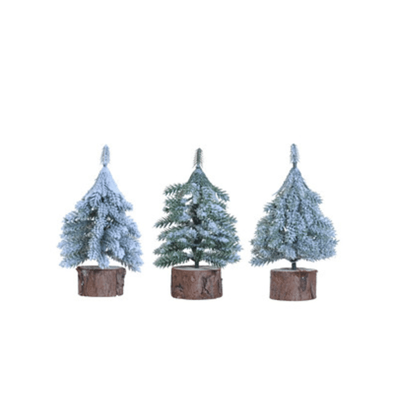 Tree On Wooden Disc 15cm 3 assortiment