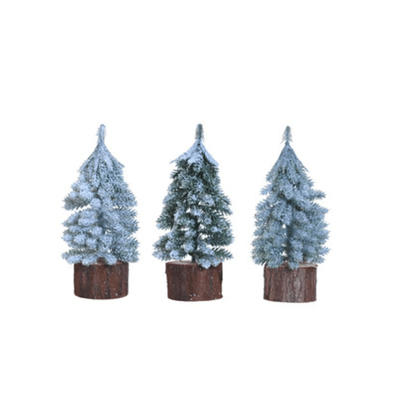 Tree On Wooden Disc 19cm 3 assortiment