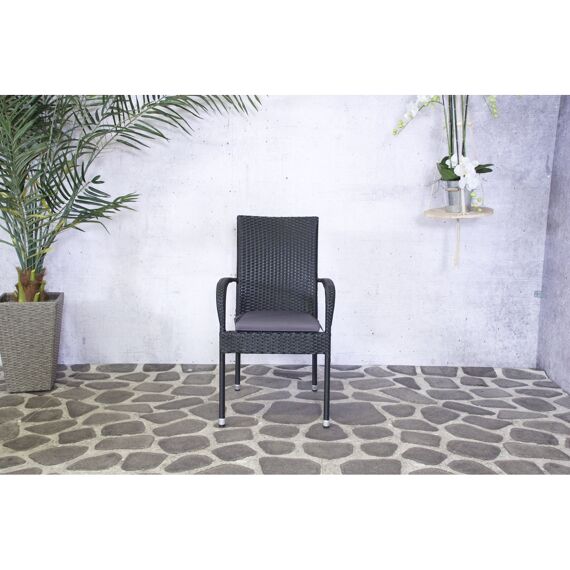 Rhodos Stacking Chair Black