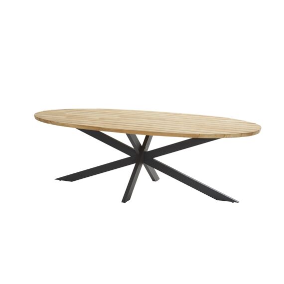 Prado Dining Table Ovaal 240X115Cm Natural Teak/Anthraciet