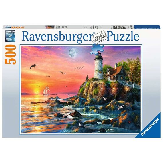 Ravensburger Puzzel 500 Stuks Vuurtoren In De Avond