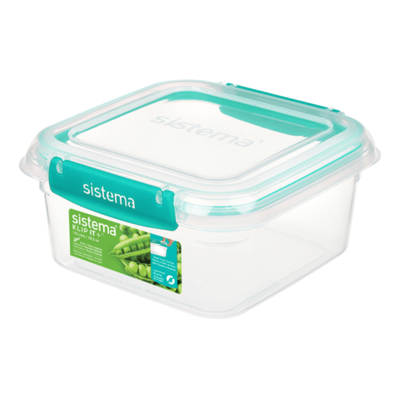 Sistema Klip It + Rechthoekige Voorraaddoos Minty Teal 1.15L