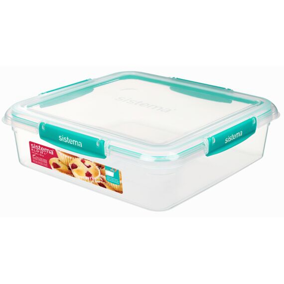 Sistema Klip It + Vierkante Voorraaddoos Minty Teal 3.5L
