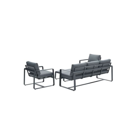 Oreon Loungeset 4-Delig Alu Carbon Black/Mystic Grey