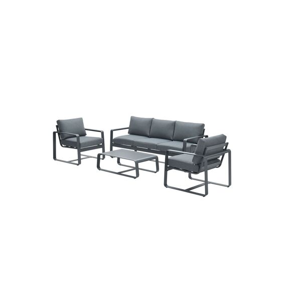 Oreon Loungeset 4-Delig Alu Carbon Black/Mystic Grey