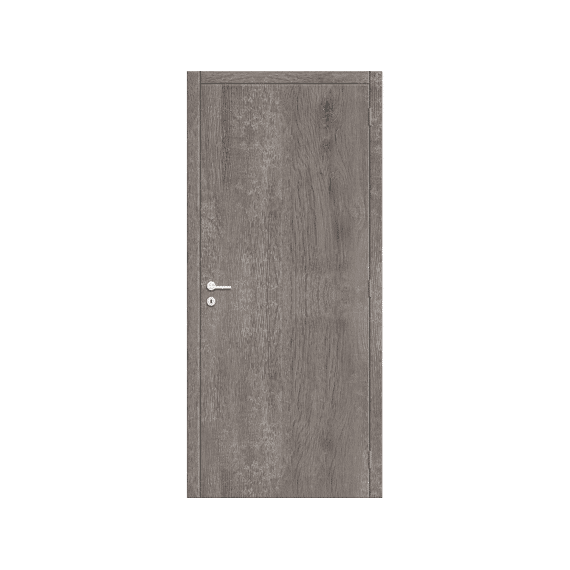 Complete Binnendeur Wf Natural Grey Oak Mont Ventoux Verticaal Tubespaan Omkeerbaar Met Deurlijst En Dichtingsstrip 73cm