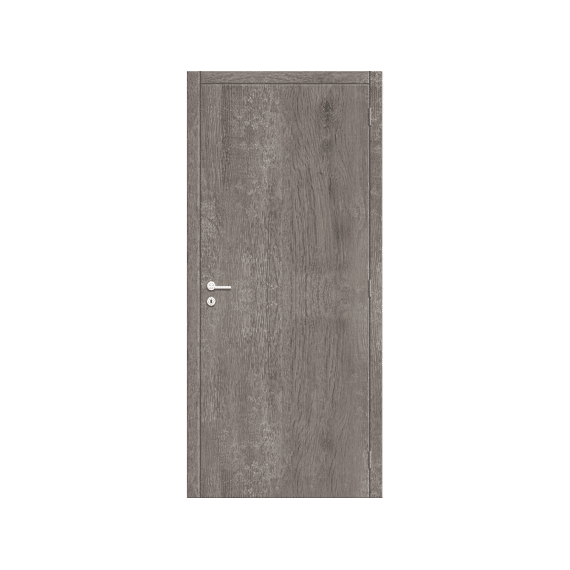 Complete Binnendeur Wf Natural Grey Oak Mont Ventoux Verticaal Tubespaan Omkeerbaar Met Deurlijst En Dichtingsstrip 83cm