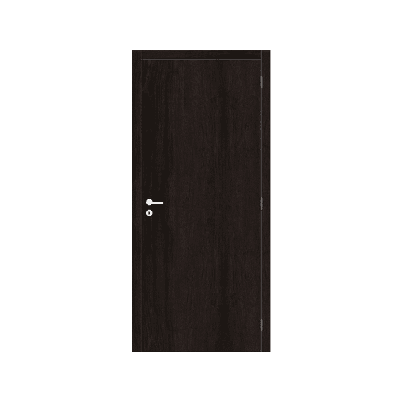 Complete Binnendeur Real Wood Black Oak Verticaal Tubespaan Omkeerbaar Met Deurlijst En Strip 78 Cm
