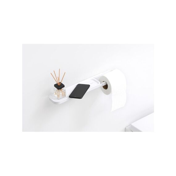 Mindset Toiletrolhouder Met Plankje Mineral Fresh White