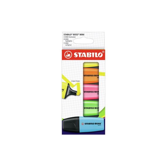 Stabilo Boss Mini Fluo Stiften 5 Stuks