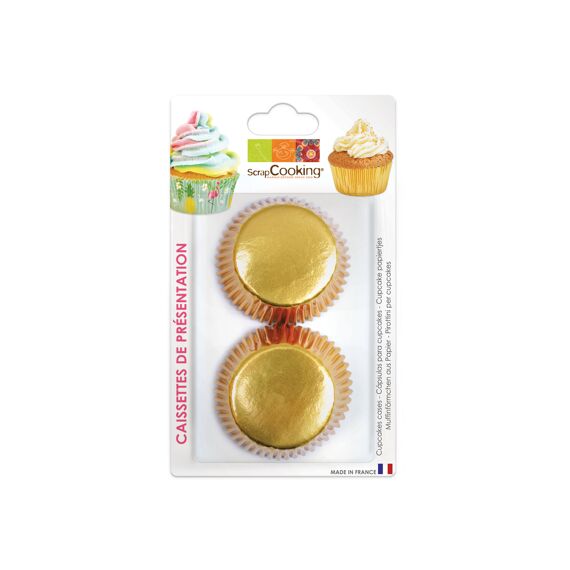 Scrap Cooking Cupcake Papier +/- 48 St Goud