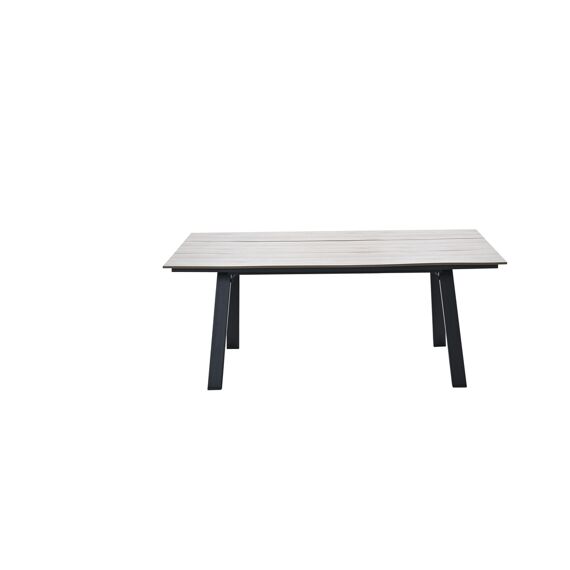 Nevada Dining Tafel 205X100Cm Carbon Black/Light Teak Polywood