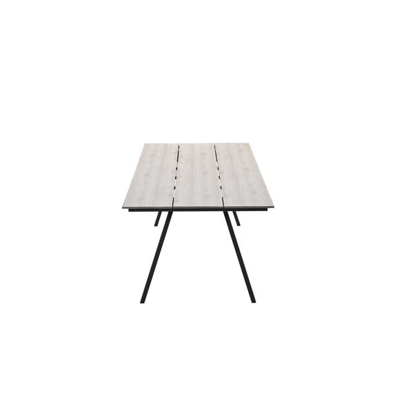 Nevada Dining Tafel 205X100Cm Carbon Black/Light Teak Polywood