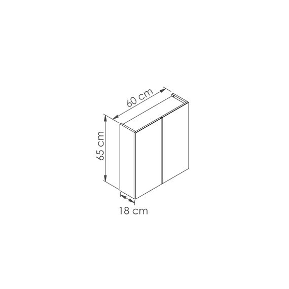 Allibert Look Toiletkast 60Cm - Ute - Glanzend Alpenwit