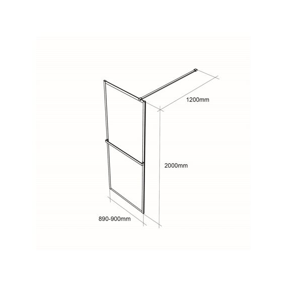 Allibert Milton 90X200Cm Walk-In