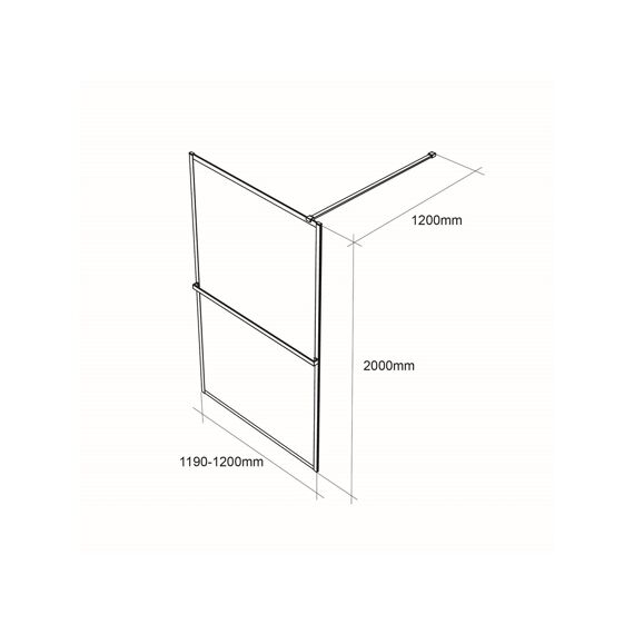 Allibert Milton 120X200Cm Walk-In
