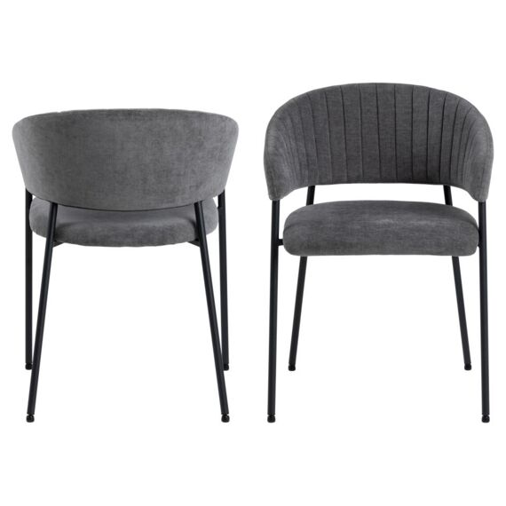 Ann Dining Chair Met Armleuning Dark Grey