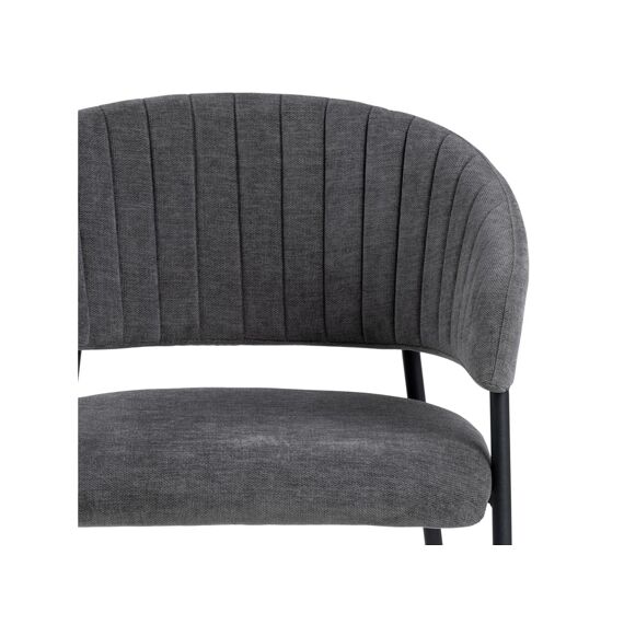 Ann Dining Chair Met Armleuning Dark Grey