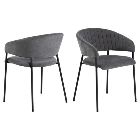 Ann Dining Chair Met Armleuning Dark Grey