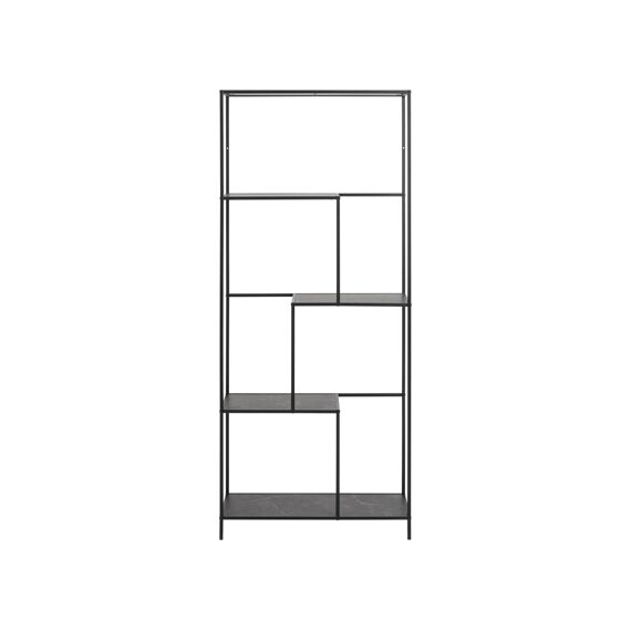 Infinity Bookcase Matt Black Metal 4 Planken 72X32X170Cm