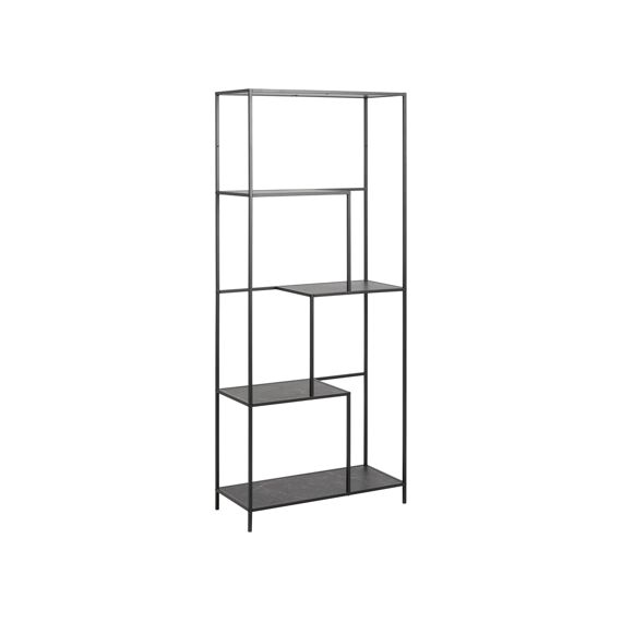 Infinity Bookcase Matt Black Metal 4 Planken 72X32X170Cm