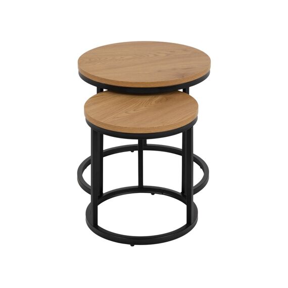 Spiro Nest Of Tables Matt Wild Oak Melamine