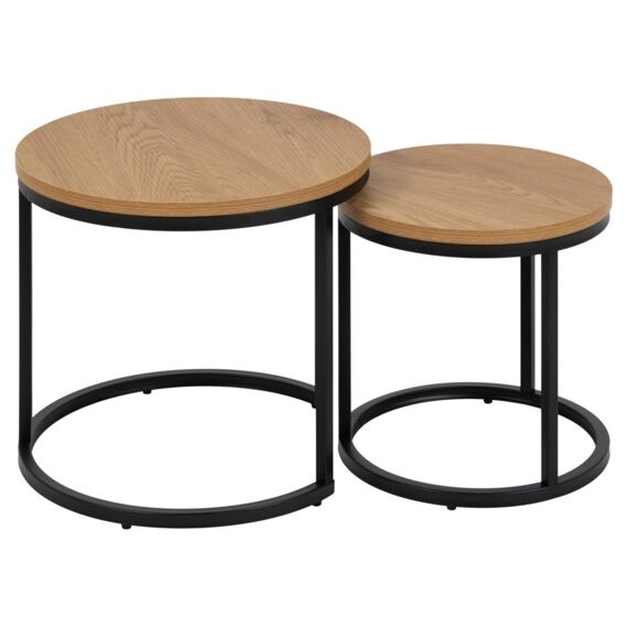 Spiro Nest Of Tables Matt Wild Oak Melamine