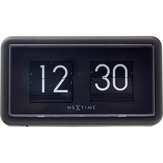Nextime Tafelklok Flip 18X10X7Cm Zwart