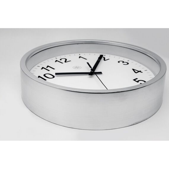 Nextime Wandklok Robust 25Cm Zilver