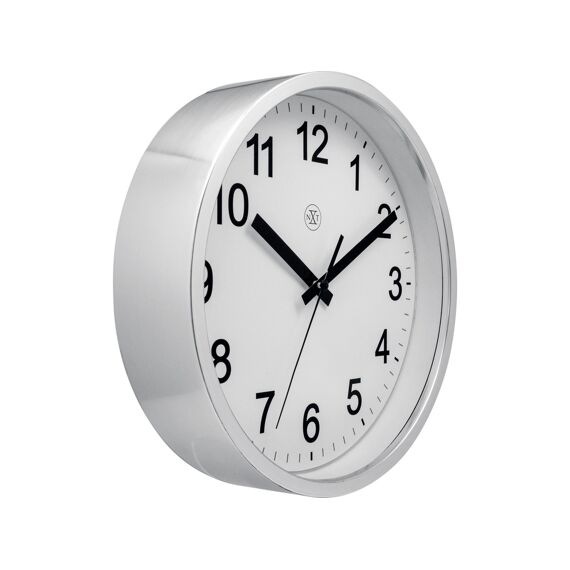 Nextime Wandklok Robust 25Cm Zilver