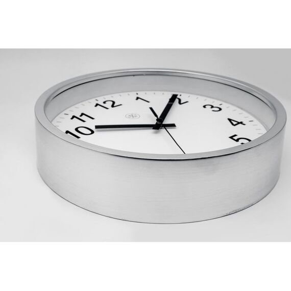 Nextime Wandklok Robust 25Cm Zilver