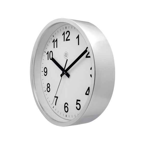 Nextime Wandklok Robust 25Cm Zilver