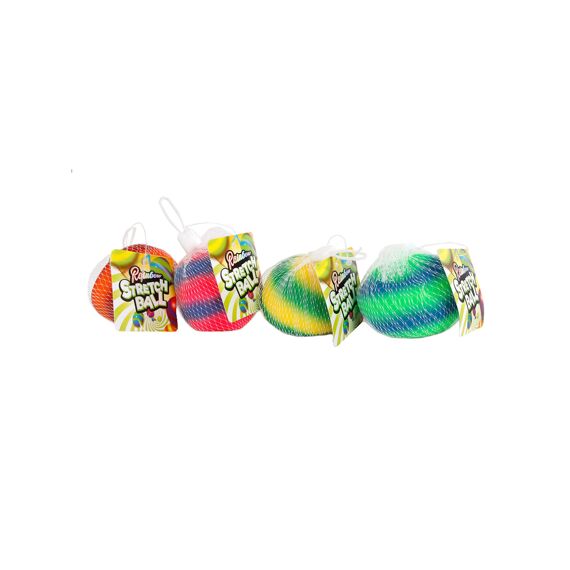 Rainbow Stretch Bal 7Cm - Assortiment van 4 verschillende artikelen.