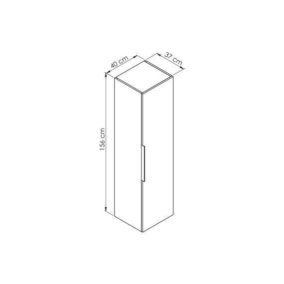 Allibert Urbain Kolomkast 40Cm 2D Wit Glanzend