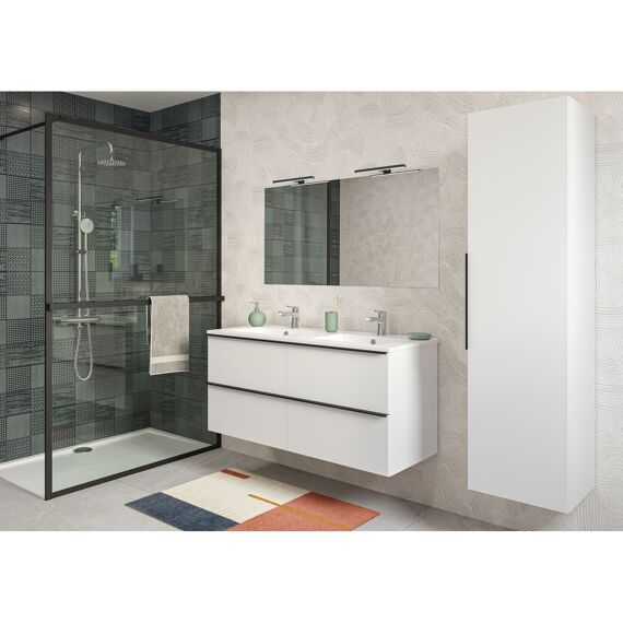 Allibert Urbain Kolomkast 40Cm 2D Wit Glanzend