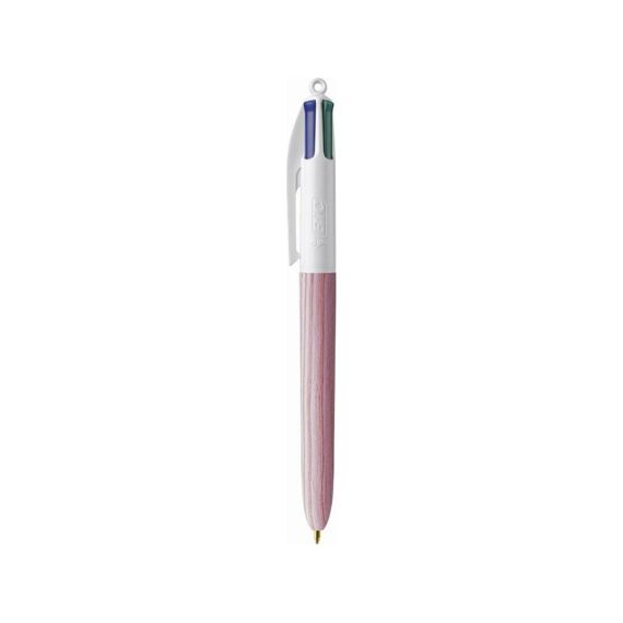 Bic Balpen 4 Kleuren Wood Roze