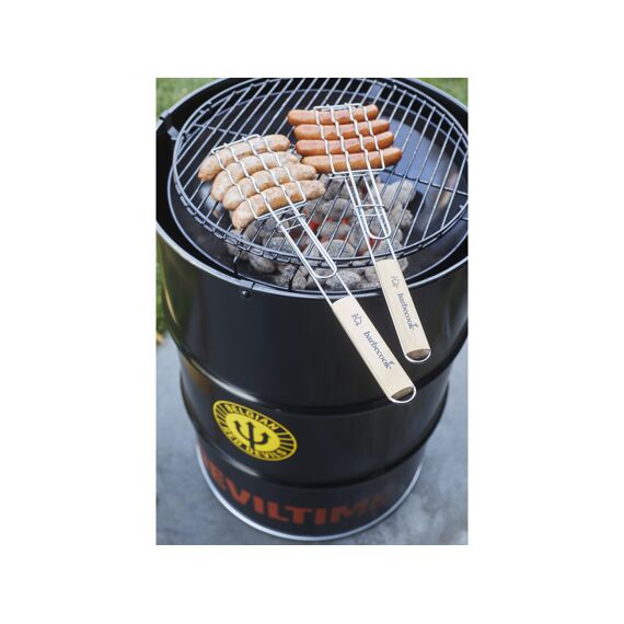 Barbecook Worstenklem Uit Chroom En Rubberhout 51 Cm