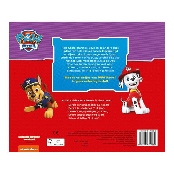 Paw Patrol Ik Leer Al Schrijven (5-6J)